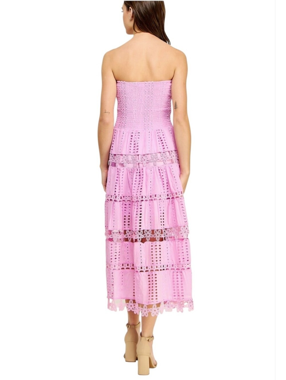 STRUT & BOLT LAVENDER EYELET MIDI DRESS SZ M - Picture 2 of 11